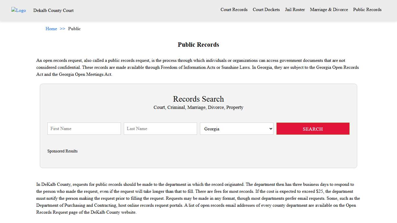 Public Records Dekalb County Court